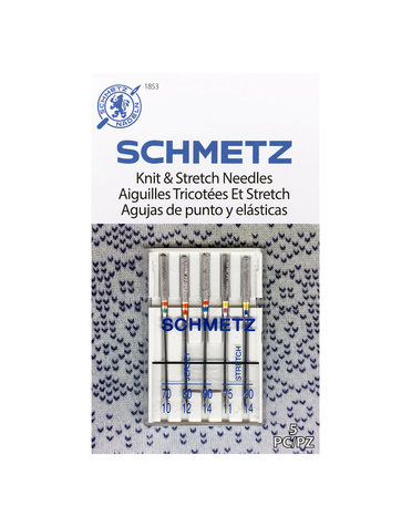 Schmetz Ensemble d'aiguille pour tricot et stretch SCHMETZ #1853 sur carton - assortis - 5 unités