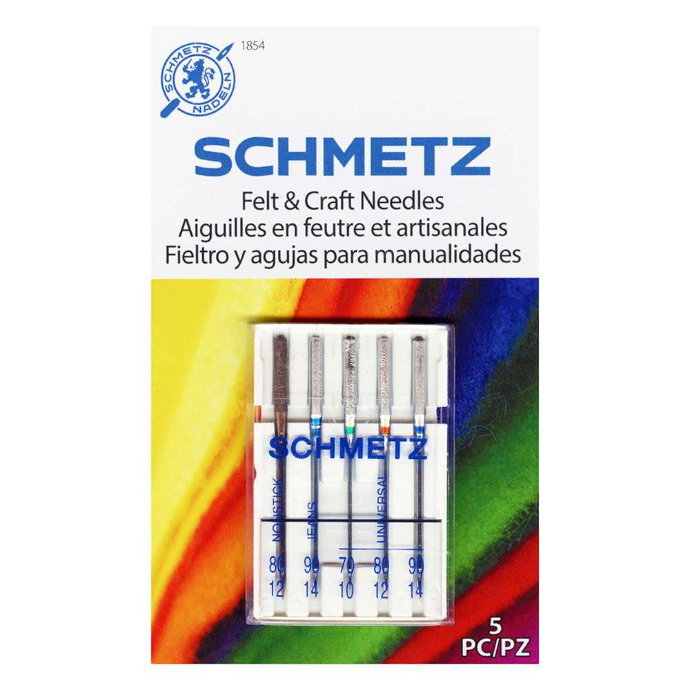 Schmetz SCHMETZ #1854 Felt & Craft Needles Pack Carded - Assorted - 5 count