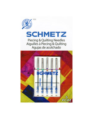 Schmetz SCHMETZ #1856 Piecing & Quilting Needles Pack Carded - Assorted - 5 count
