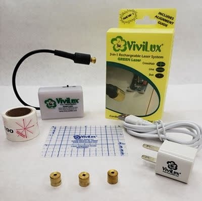 Crystalique/Harbor Sales, Inc. ViviLux 3 en 1 laser vert rechargeable (installation avec Velcro)