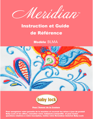 Baby Lock French manual babylock meridian blma
