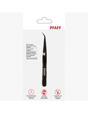 Pfaff Pfaff 4.5"/11.4cm opposable curved tweezer