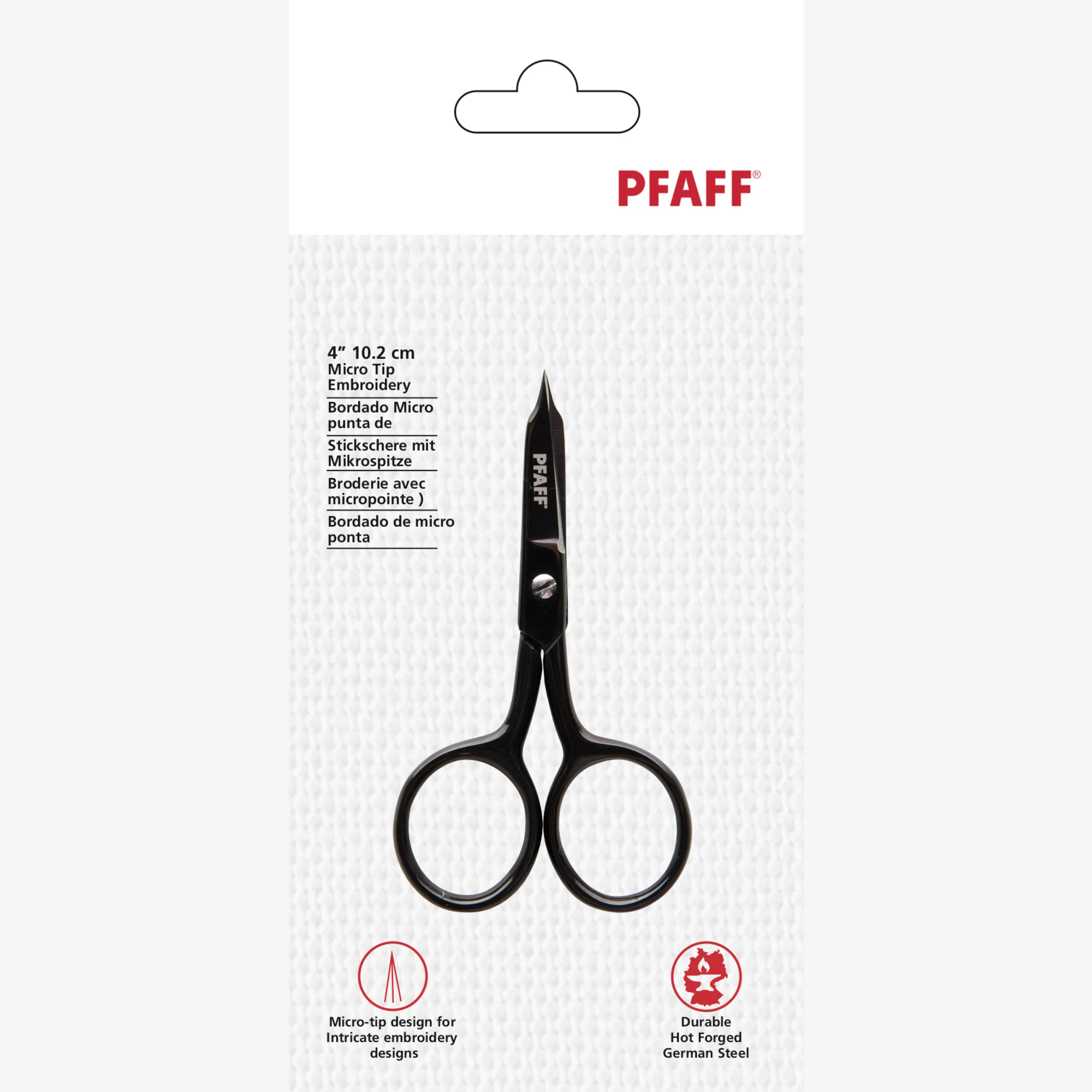 Pfaff Pfaff 4"/10.2cm Micro tip straight blade scissor