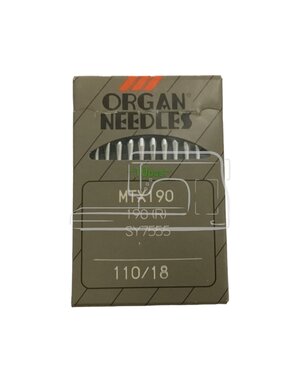 Organ Aiguille industrielle MTX190 grandeur 18, paquet de 10