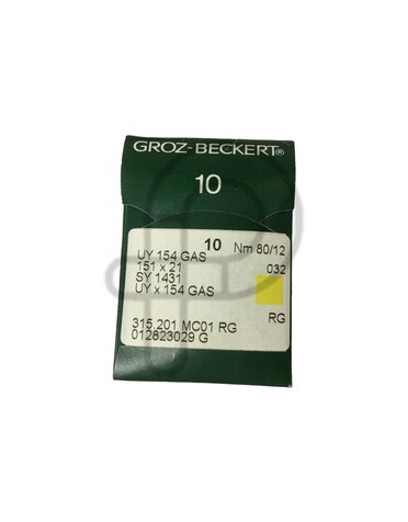 Groz - Beckert DISC Aiguille surjeteuse courbe union special UY154 GAS grandeur 80/12 paquet de 10