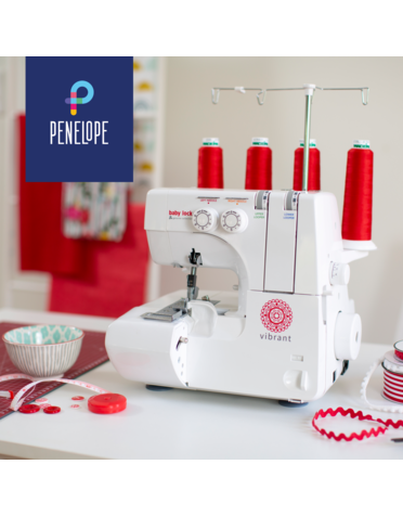 Pénélope Sew with the serger