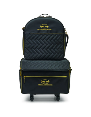 Baby Lock Baby Lock Large Trolley with Embroidery Arm Case- Quilted Black with Gold Logo & Components