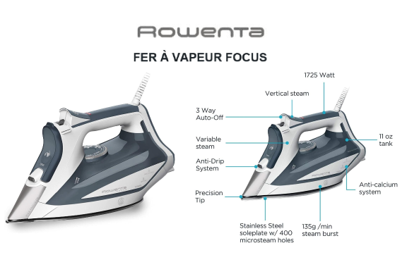 Rowenta DISC Rowenta fer à vapeur Focus