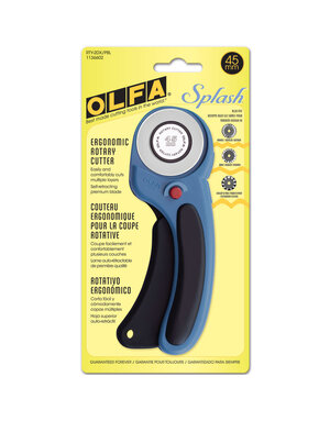 Olfa DISC OLFA RTY-2DX/PBL - Couteau rotatif à poignée ergonomique Deluxe de 45mm - bleu Pacific