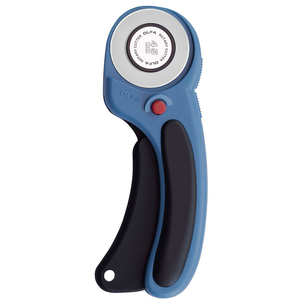 Olfa OLFA RTY-2DX/PBL - Deluxe Ergonomic Handle Rotary Cutter 45mm - Pacific Blue