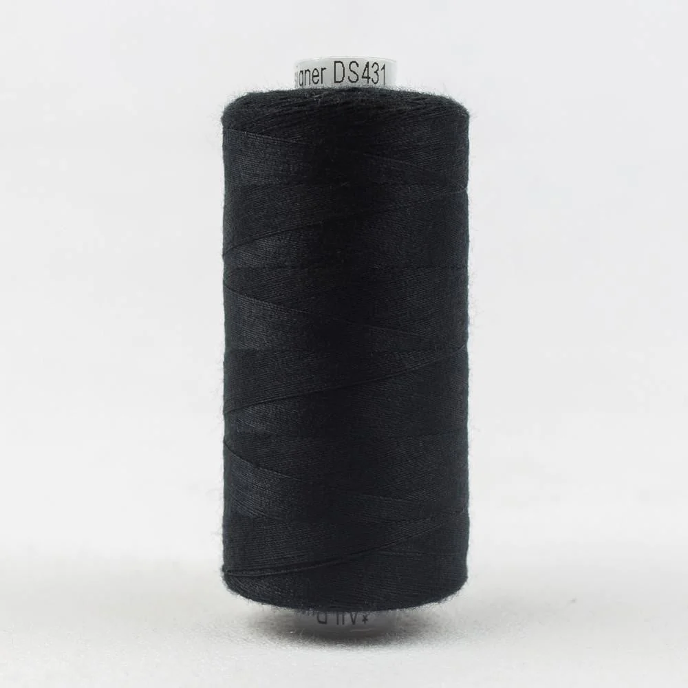WonderFil Designer Designer polyester 40wt thread black 1000m (1 spool)