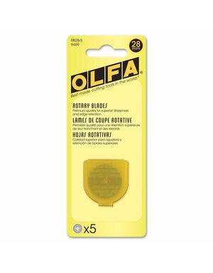 Olfa OLFA RB28-5 - 28mm Tungsten Tool Steel Rotary Blades - 5 pcs