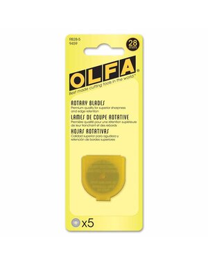Olfa OLFA RB28-5 - Lames de couteau rotatif en acier d'outil de tungstène de 28mm - paquet de 5