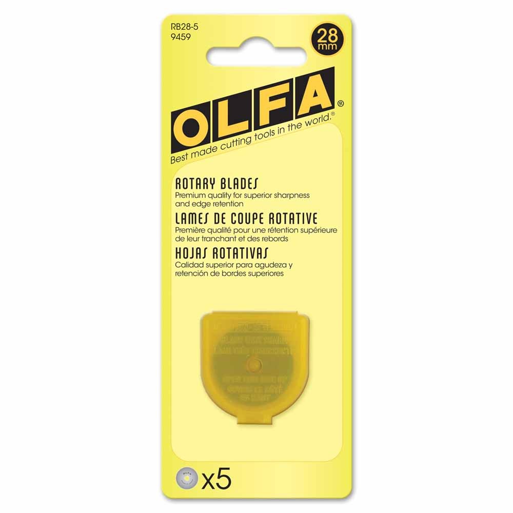 Olfa OLFA RB28-5 - 28mm Tungsten Tool Steel Rotary Blades - 5 pcs