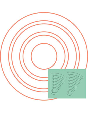 Westalee Westalee ruler progressive circles pk of 2 set #1