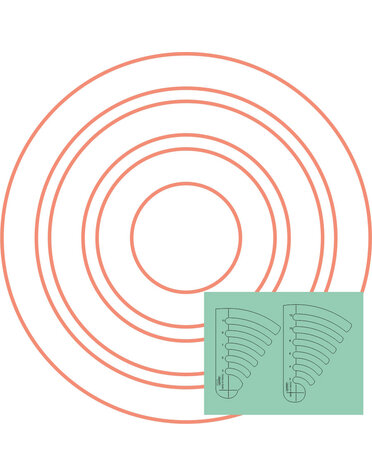 Westalee Westalee Règle Cercles Progressif Ens de 2 Set #1