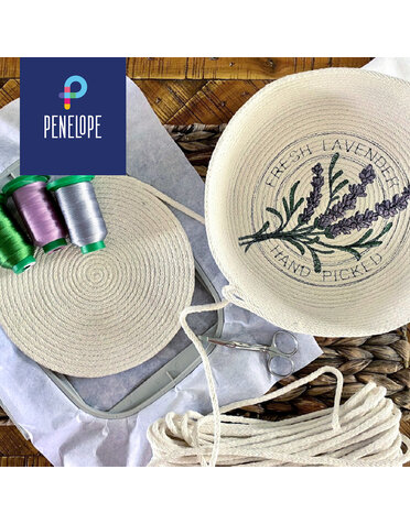 Pénélope Embroidery workshop - Embroidered rope bowl