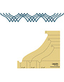 Westalee Westalee règles bordure perse (3 grandeurs) High Shank (4.5mm)