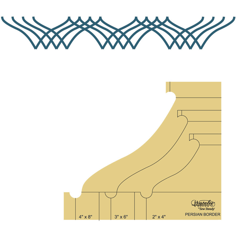 Westalee Westalee règles bordure perse (3 grandeurs) High Shank (4.5mm)