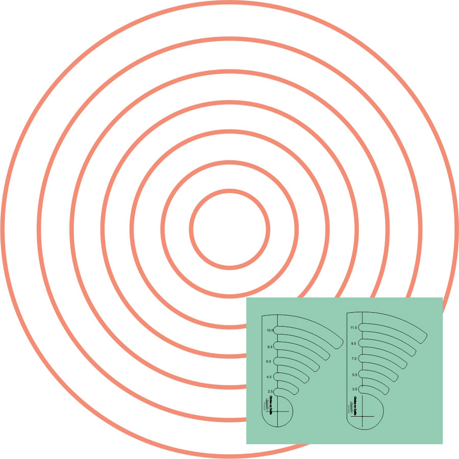 Westalee Westalee ruler progressive circles pk of 2 set #1