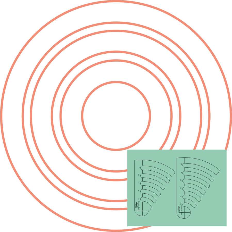 Westalee Westalee ruler progressive circles pk of 2 set #1