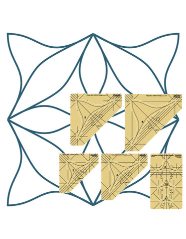 Westalee Westalee flying bell curve triangle ruler