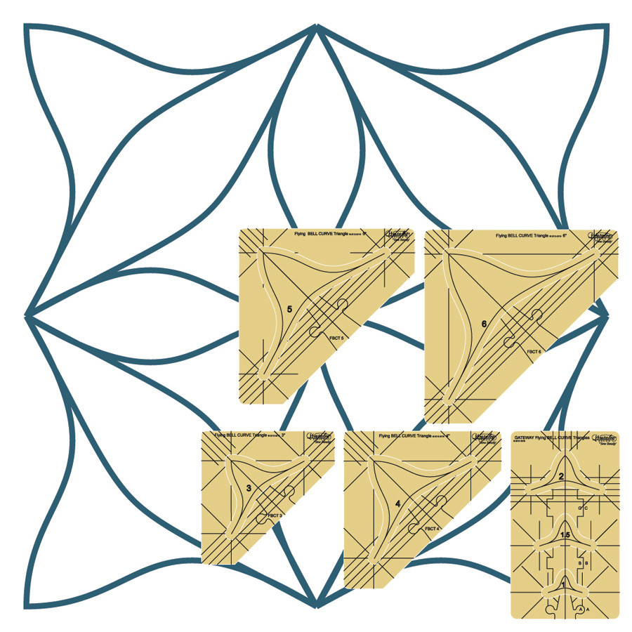 Westalee Westalee flying bell curve triangle ruler