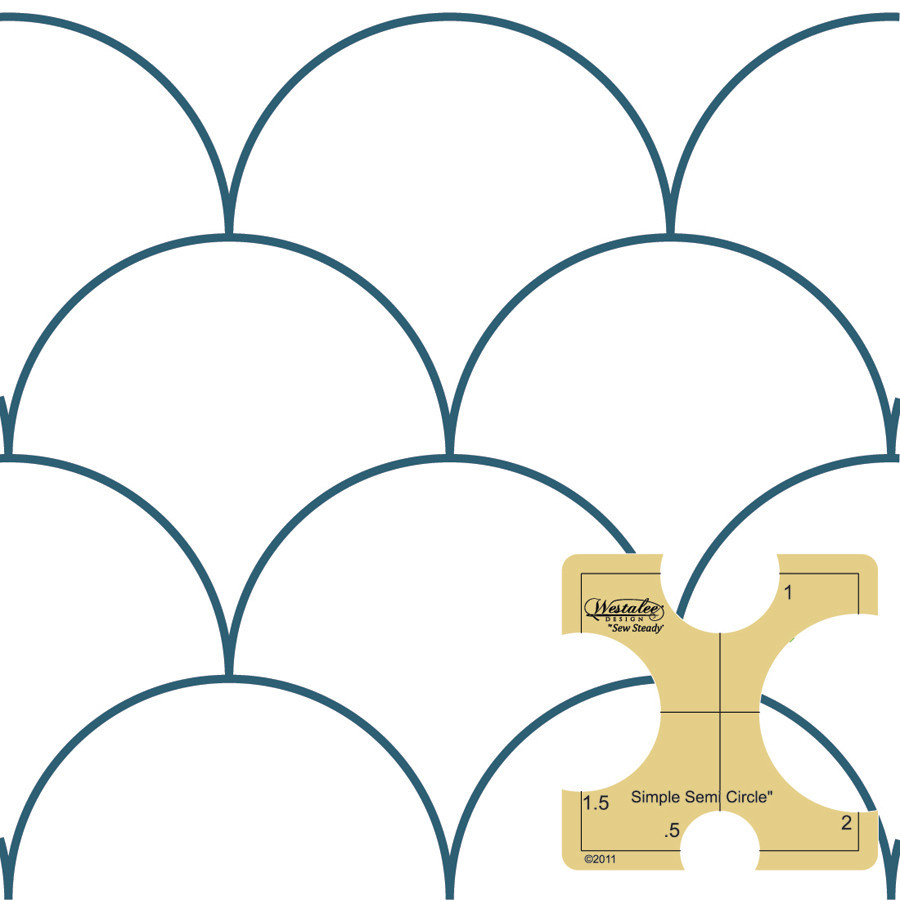 Westalee Westalee simple semi-circle ruler