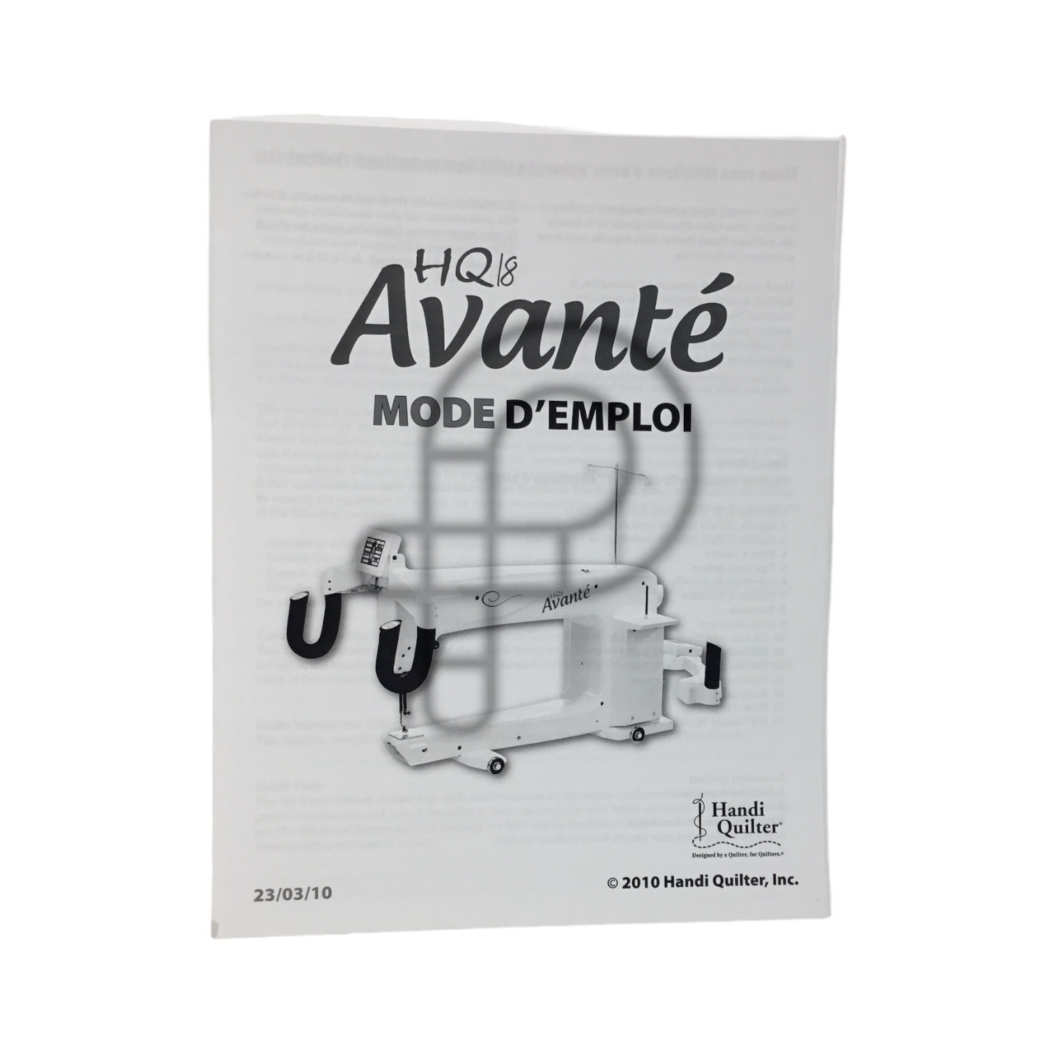 Handi Quilter Manuel français Handi Quilter HQ18 Avanté