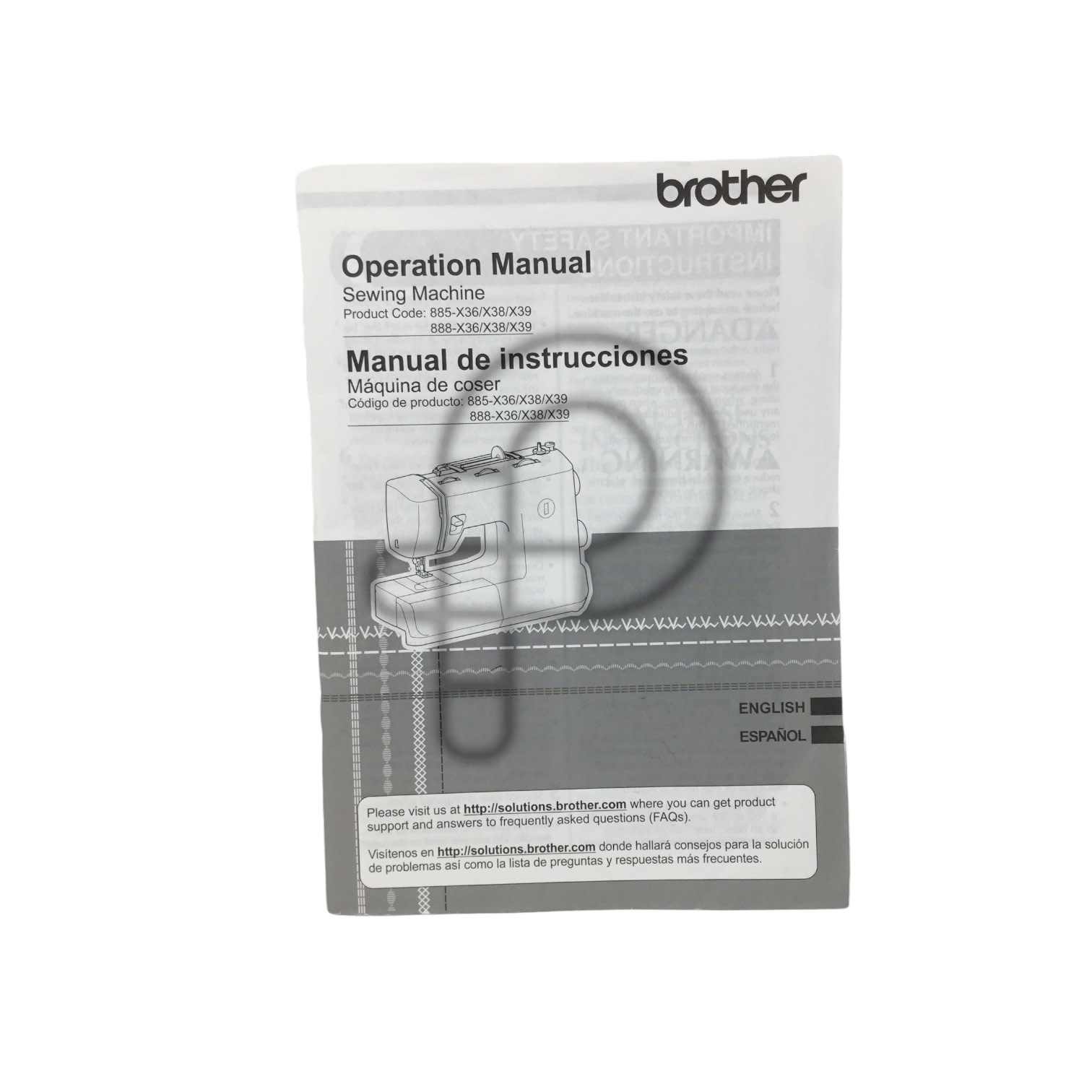 Brother Manuel anglais/espagnol Brother H537ST / ST371HD