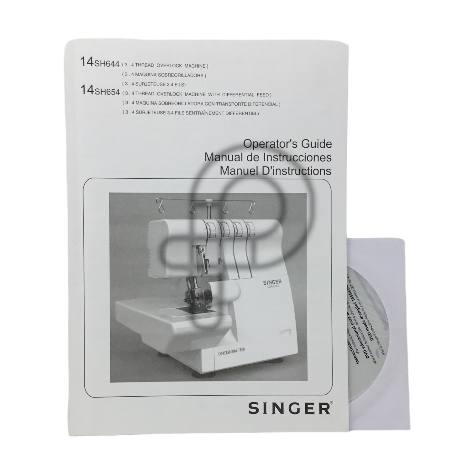 Singer Manuel français/anglais/espagñol Singer 14SH644 - 14SH654