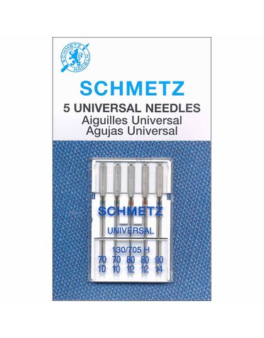 Schmetz Aiguilles universelles SCHMETZ #1711 sur carton - Assorties 70-90 - 5 unités