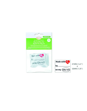 Baby Lock Made with Love from on a Baby Lock woven label-10 pack