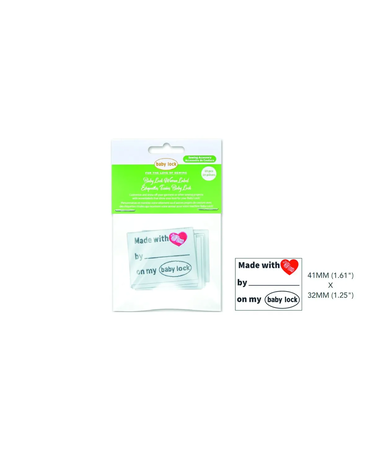 Baby Lock Made with Love from on a Baby Lock woven label-10 pack