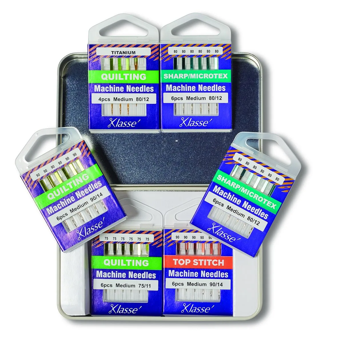 Klassé Klasse 6PC Quilting Needle Variety Tin