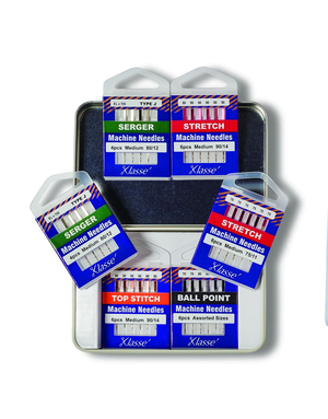 Klassé Klasse 6PC Serger EL705 Needle Variety Tin (For Baby Lock Accolade,Coverstitch, Euphoria, and Triumph Sergers)