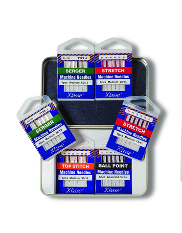 Klassé Klasse 6PC Serger EL705 Needle Variety Tin (For Baby Lock Accolade,Coverstitch, Euphoria, and Triumph Sergers)