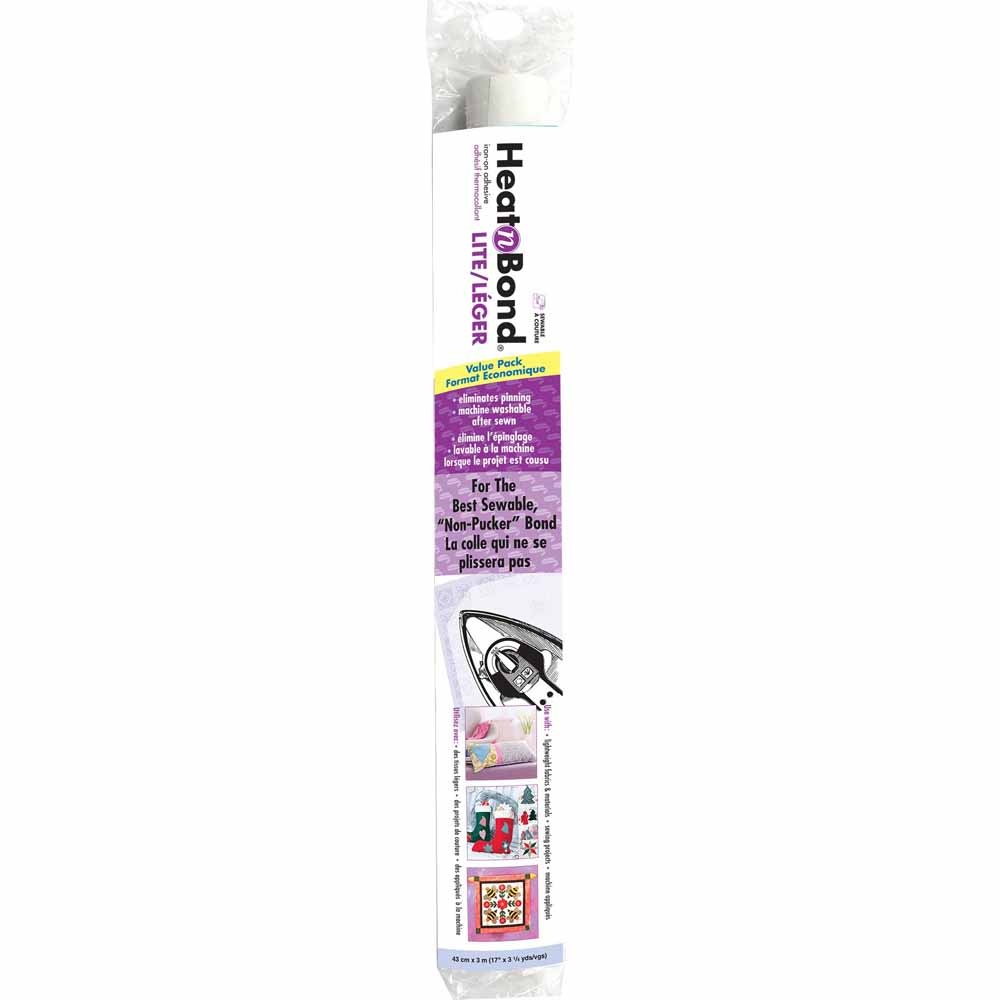 HeatnBond HEATNBOND Lite Iron-On Adhesive Value Pack - 43cm x 3m (17″ x 31⁄4yds) roll