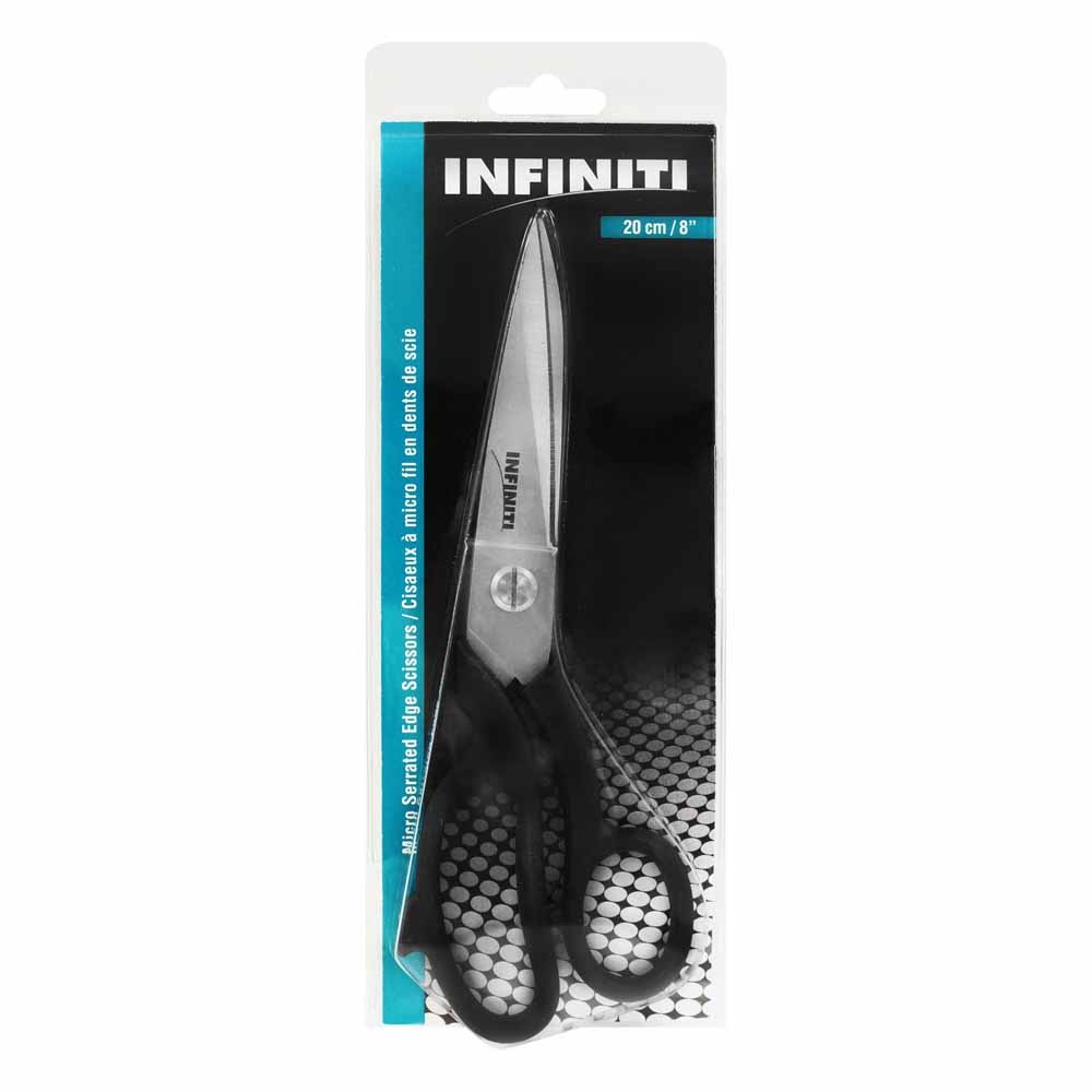 Infinity Ciseaux à bord micro dentelé INFINITI - droitier - noir - 8″ (20.3cm)