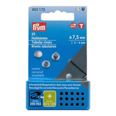Prym Prym tubular rivets, 7.5mm, 25 pcs