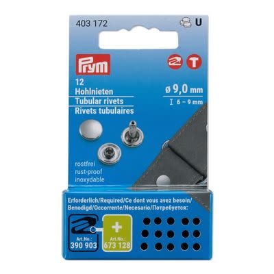 Prym Prym Tubular Rivets, 6-9mm  12 pc