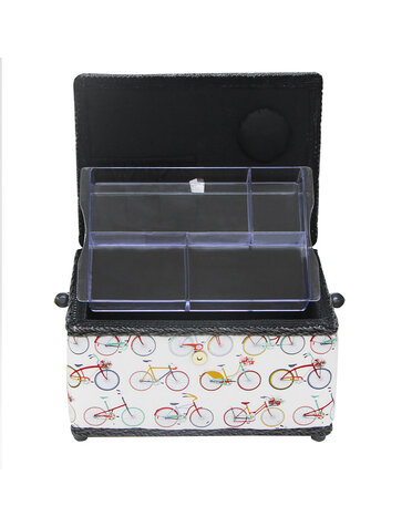 Vivace VIVACE Medium Sewing Basket - Bicycles - 25 cm x 19 cm x 15 cm (10" x 7 1/2" x 5 3/4")