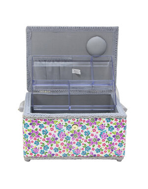 Vivace VIVACE Medium Sewing Basket - Spring - 25 cm x 19 cm x 15 cm (10" x 7 1/2" x 5 3/4")(10" x 7 1/2" x 5 3/4")