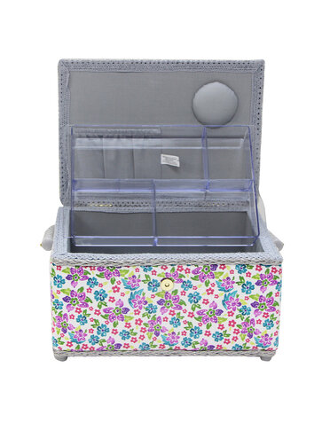 Vivace VIVACE Medium Sewing Basket - Spring - 25 cm x 19 cm x 15 cm (10" x 7 1/2" x 5 3/4")(10" x 7 1/2" x 5 3/4")