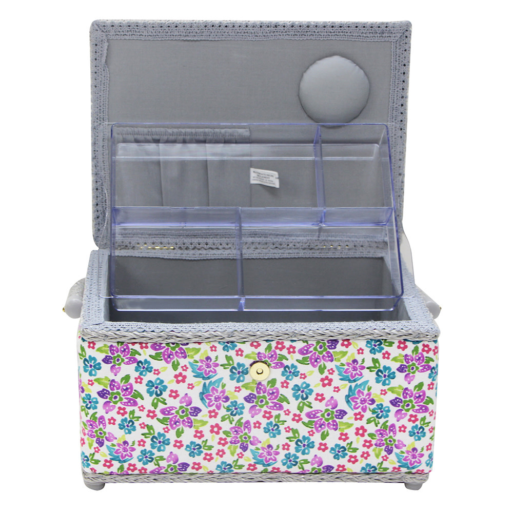 Vivace VIVACE Medium Sewing Basket - Spring - 25 cm x 19 cm x 15 cm (10" x 7 1/2" x 5 3/4")