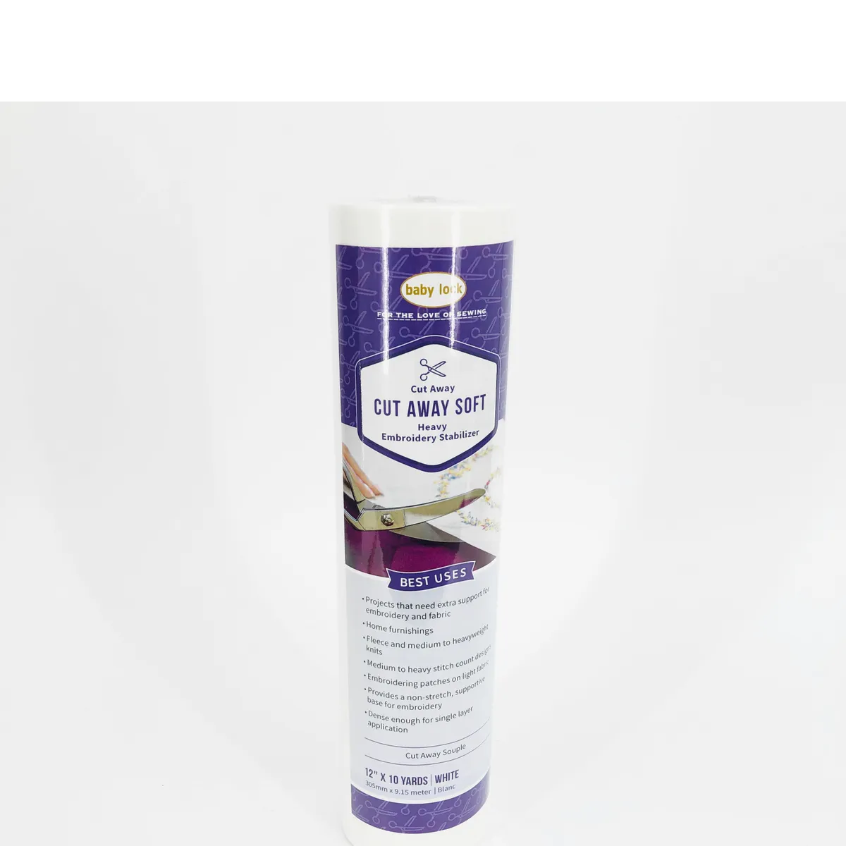 Baby Lock Baby Lock cut away heavy 2.5 Oz, white stabilizer 12 in x 10 yards