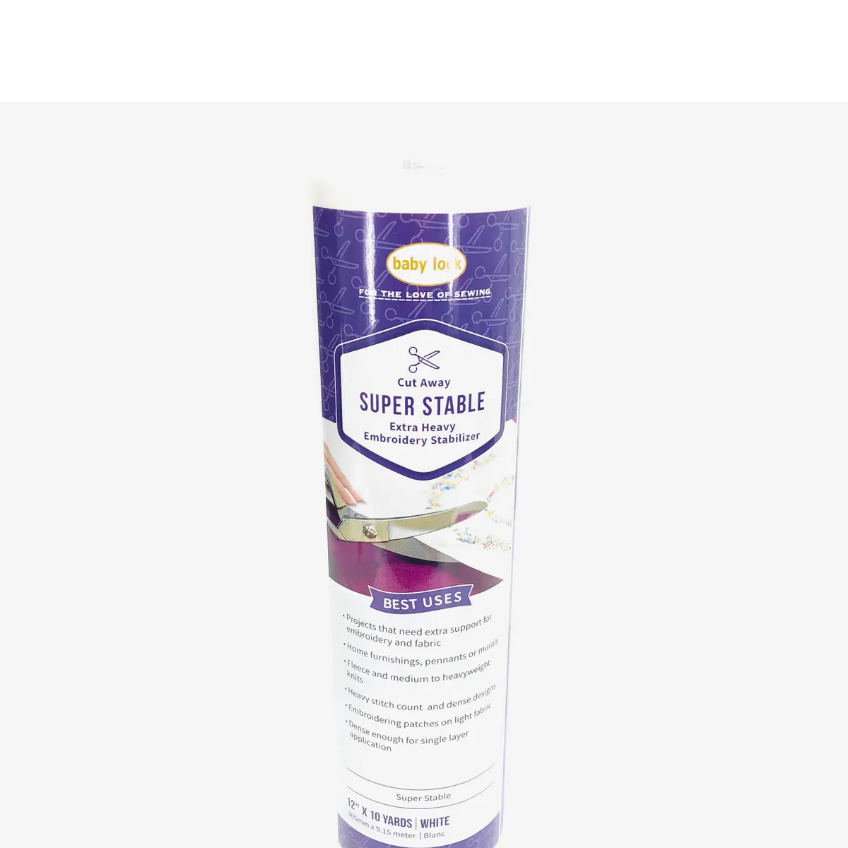 Baby Lock Baby Lock entoilage découpable super stable 3.0 Oz, extra épais 12 po x 10 verges  (Cut-a-way)