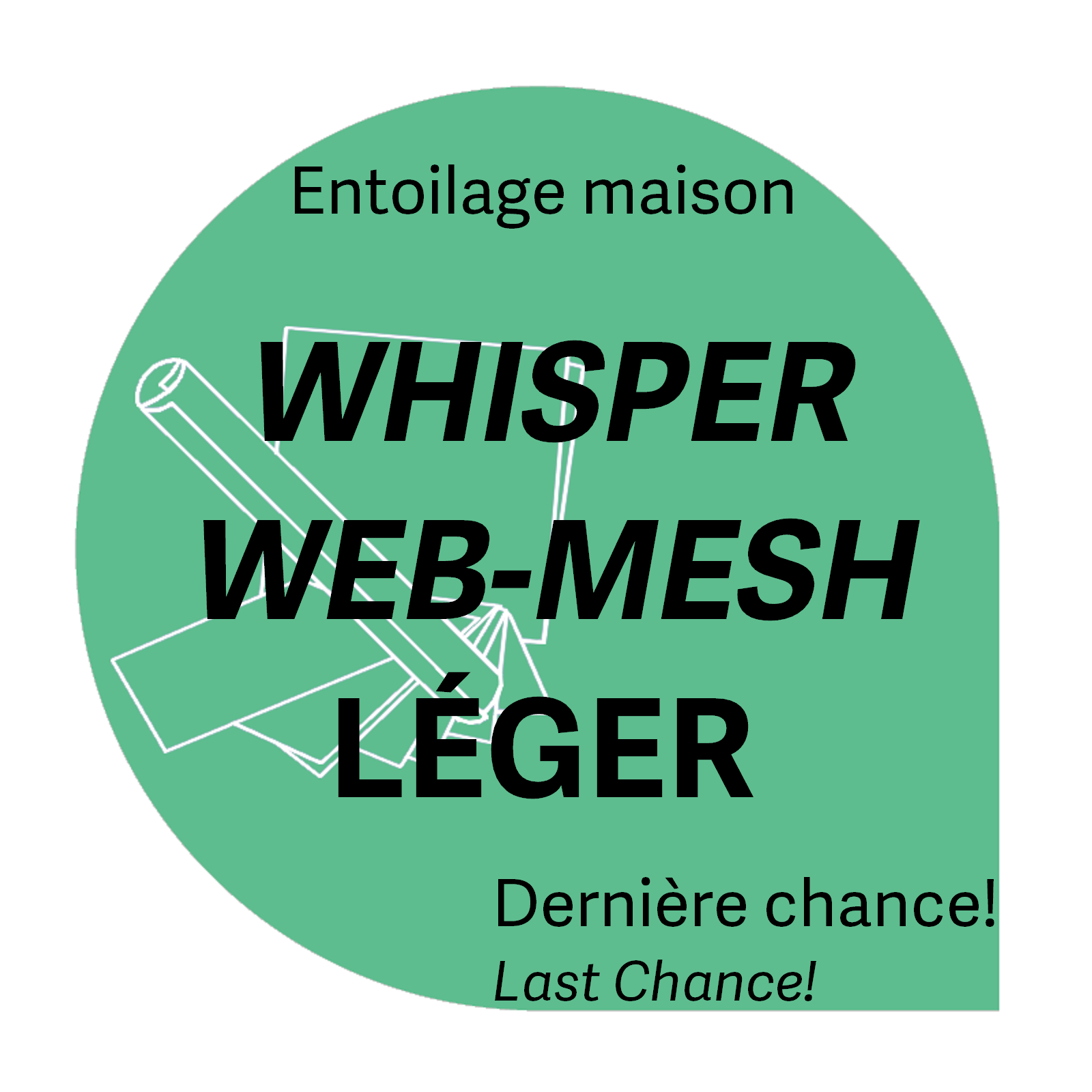 Générique Cut-away whisper web mesh light 7à7,5 x 7à7,5po 1,8oz (25 sheets) house brand stabilizer