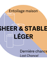 Générique Sheer & Stable blanc fusible léger 8po x 5 vrg  entoilage maison
