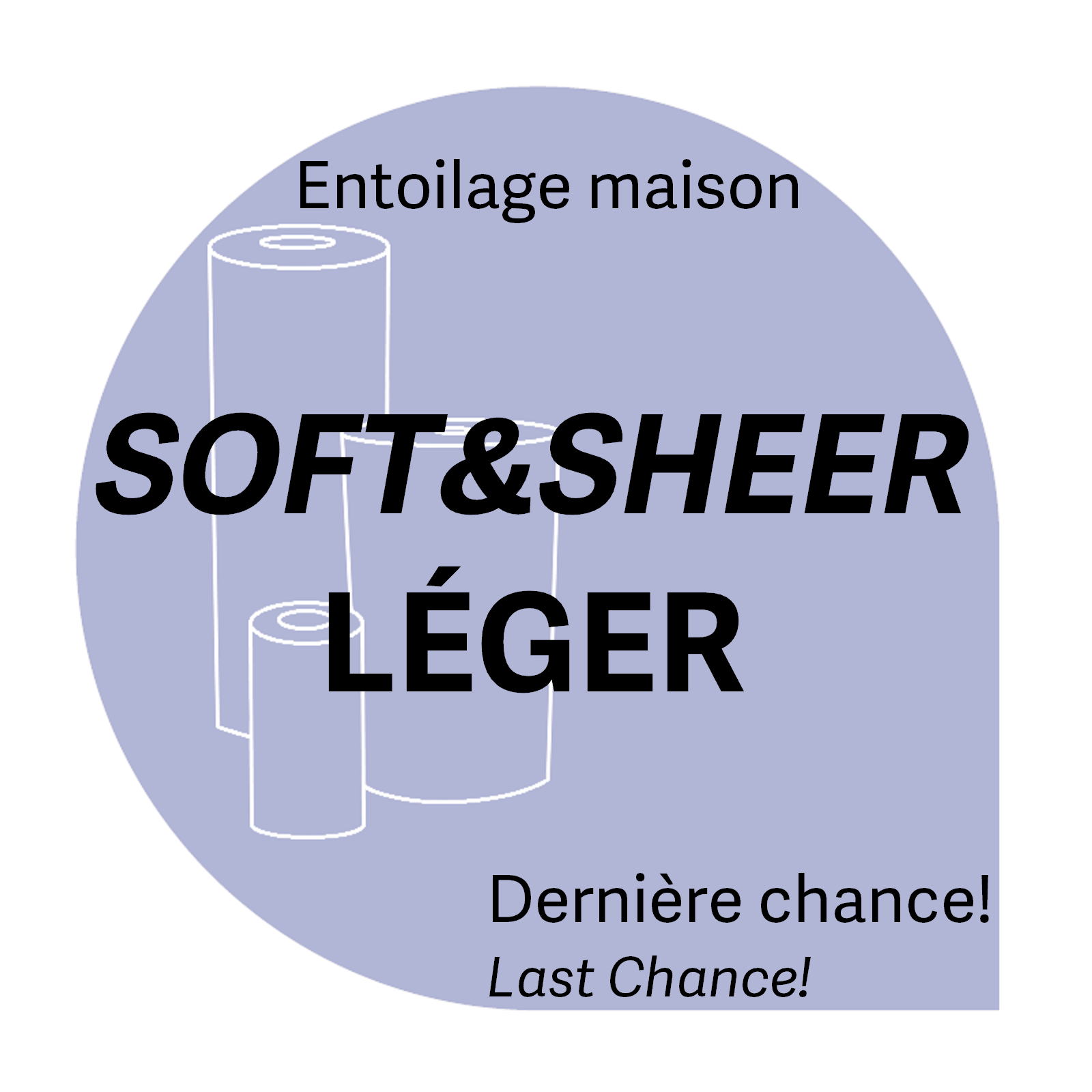 Générique Soft & sheer light white perforated 7 1/2 x 7 1/2 po on 5 yrd house brand
